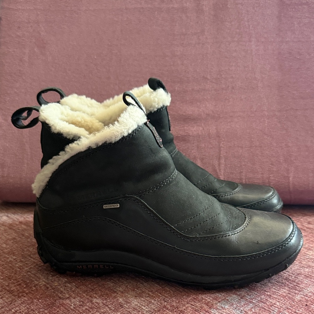 Merrell Black Winter Shearling-Lined Waterproof B… - image 10